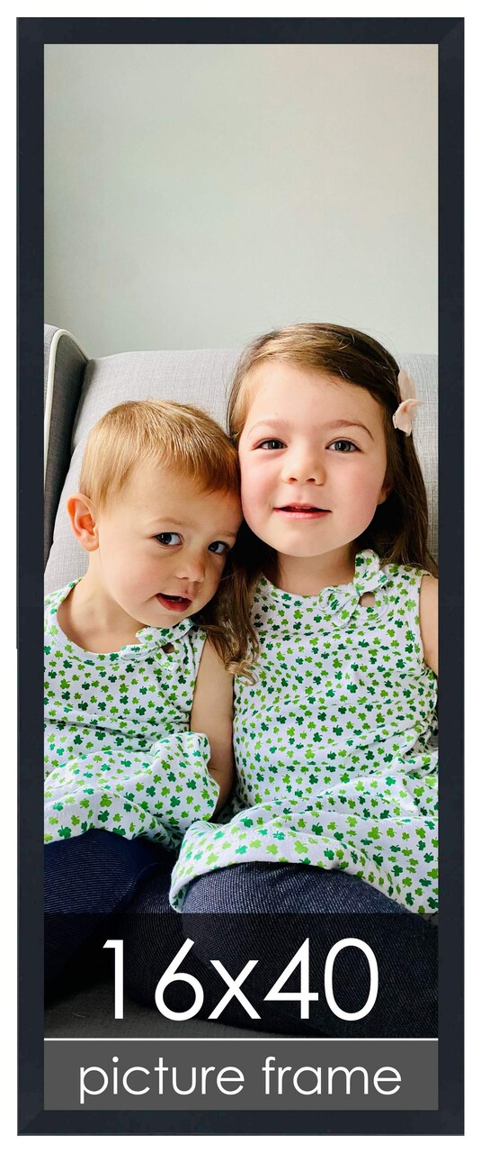 Panoramic Slim Profile Black Picture Frame - UV Acrylic, Foam Board Backing, Hanging Hardware